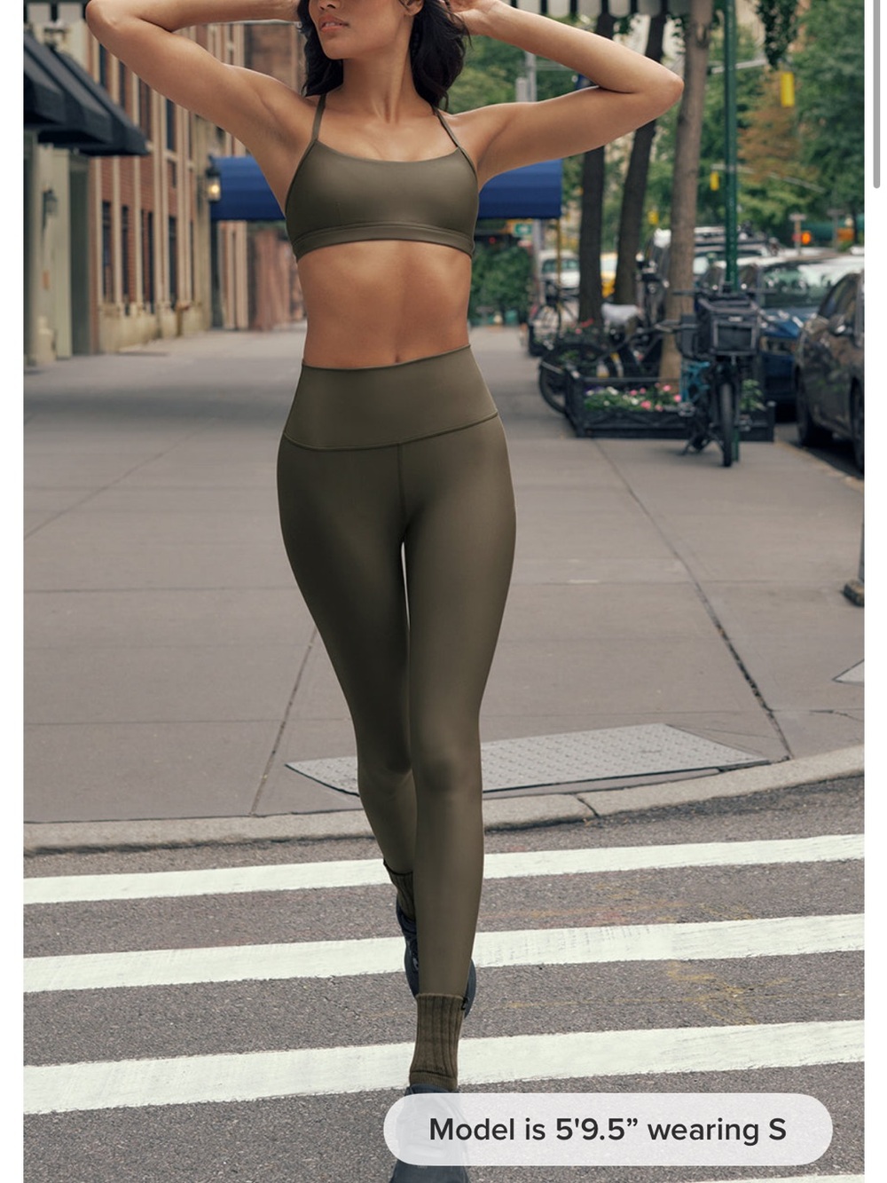 High-Rise Olive Green Performance Leggings